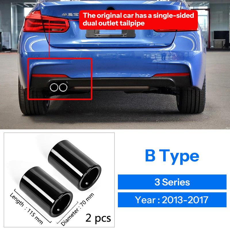 For BMW 1 2 3 4 5 Series X1 3GT F20 F22 F30 F32 F34 F36 F10 F48 Car-Styling Rear Exhaust Pipe Cover Trim Frame Auto Accessories