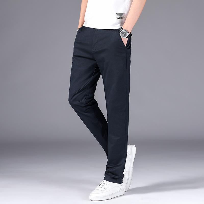 

Men s Non-Iron Stretch Business Casual Pants for Spring and Summer 28 темно-синього кольору