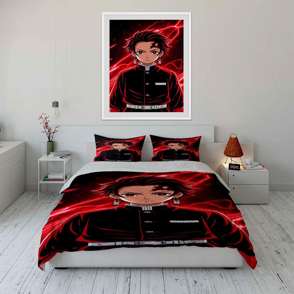 Character with Red Lightning. Bedding Sets Duvet Cover Sets Duvet Covers Pillowcases(1 * Duvet Cover 2 * Pillowcases Without Duvet Insert)