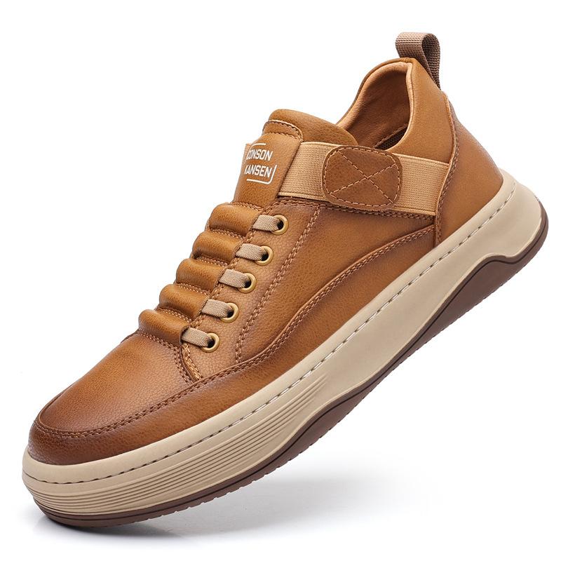 

Casual board shoes men s 2025 new autumn breathable men s shoes trendy versatile flat shoes sports shoes low-top tooling shoes 44 імбирний