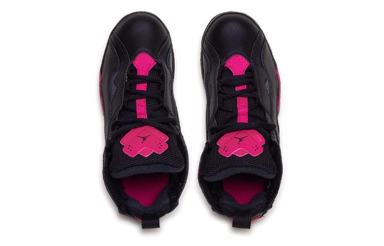 Jordan Zapatillas de Baloncesto Altas True Flight para Niños Negro Rosa Niños de 3 a 7 Años 342775-009