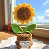 Crochet Potted Tabletop Words of Encouragement Forget-me-not Crochet Orange Convolia Heart-warming Ornament