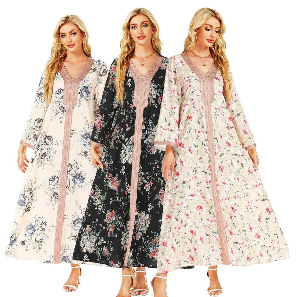 Women's Dress Long Maxi Dress with Digital Floral Print, Elegant Luxury Summer Vacation Evening Gown