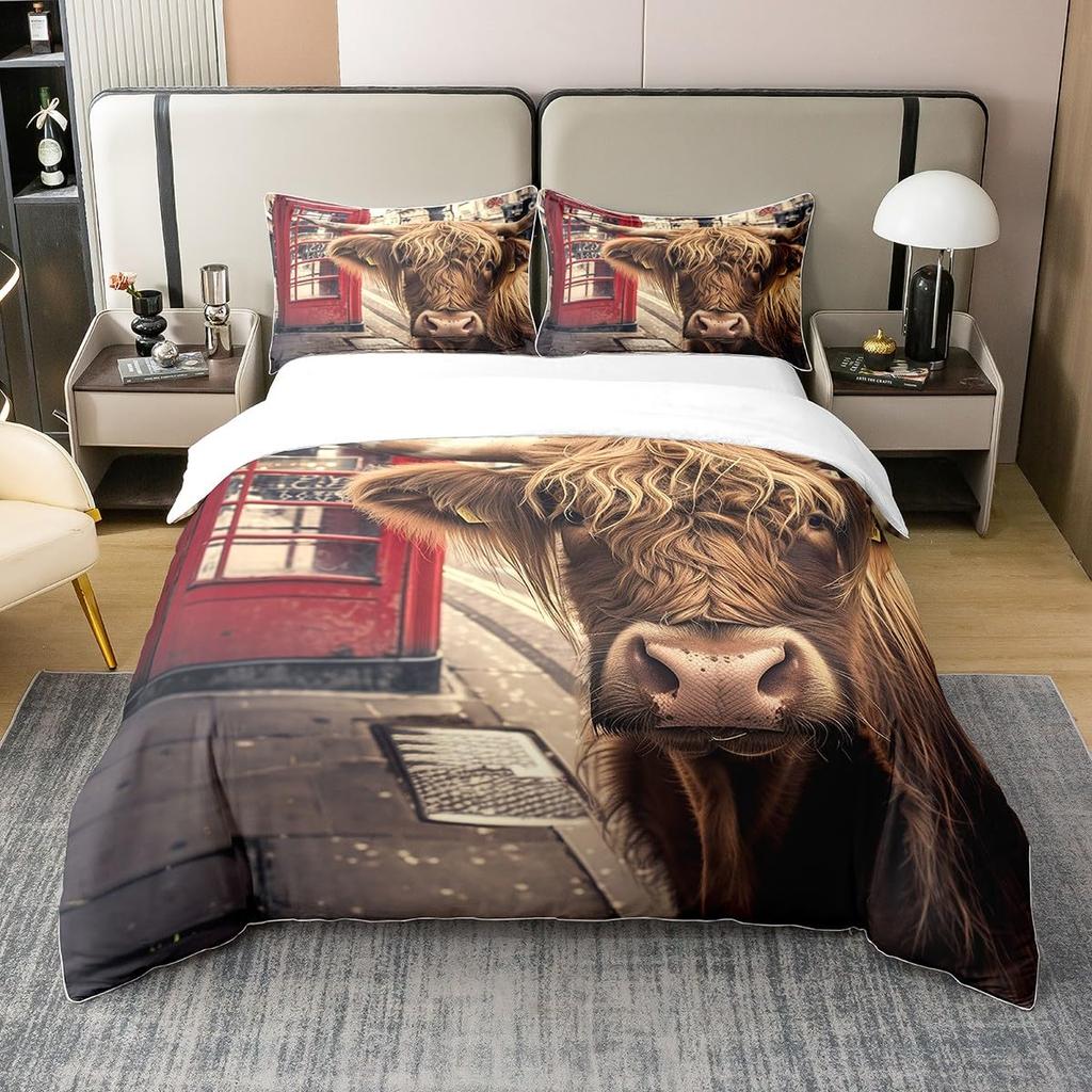 Telephone Booth Duvet Cover Sets For Teens Adults Lightweight Down Quilt Covers Room Decor 2 Pillowcases 1 Duvet Cover No Quilt