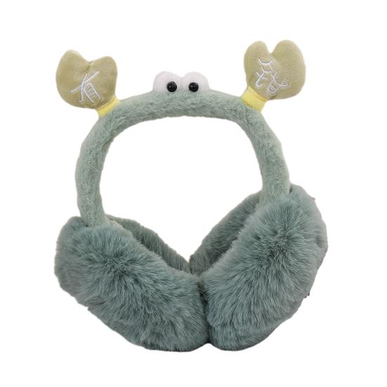 

Earmuffs Crab Design Soft Plush Warm Winter Ear Warmers Foldable Elastic Headband Winter Ear