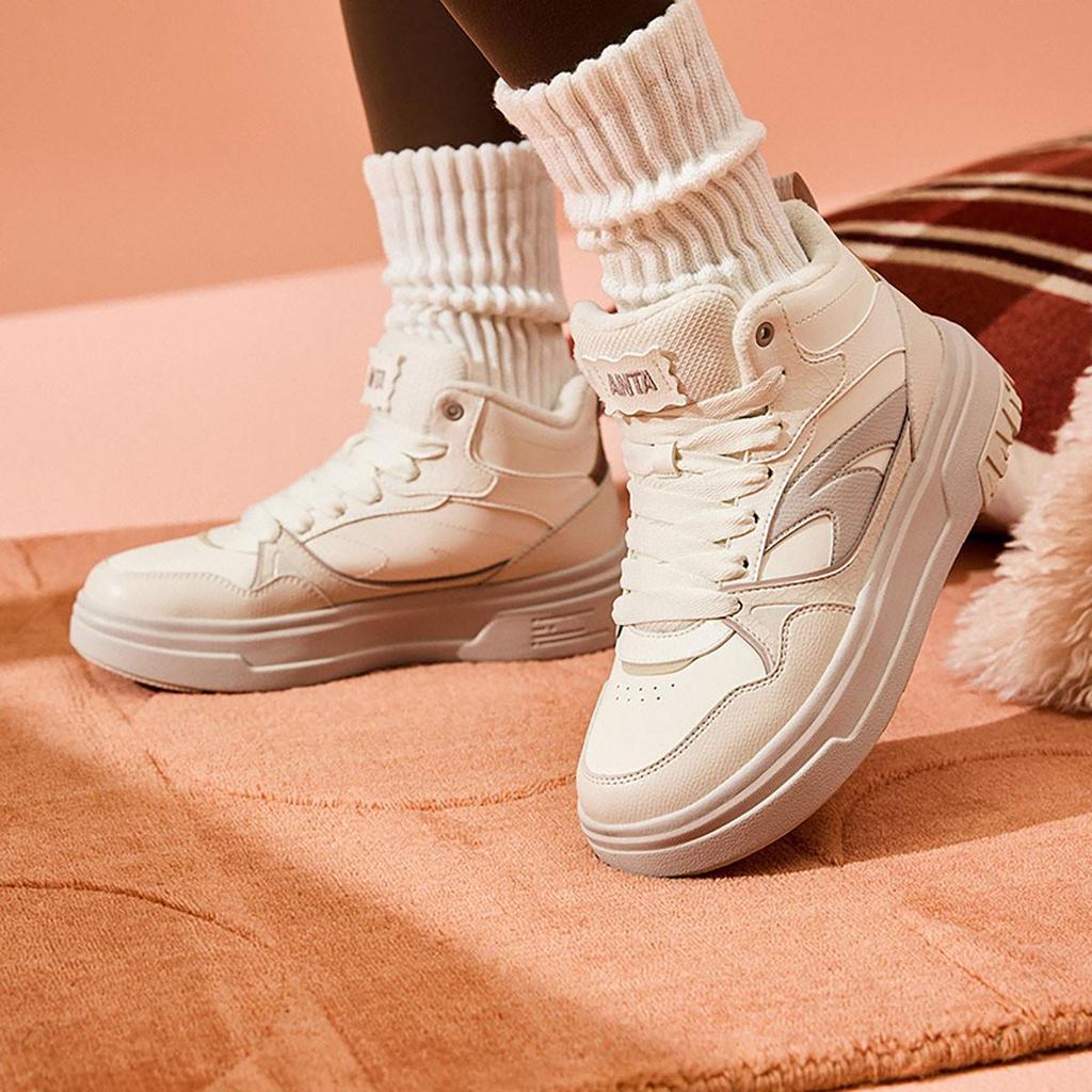 Anta Yixing Breathable Mesh Upper Casual Shoes Women Ivory White Black Navy 922448907-1