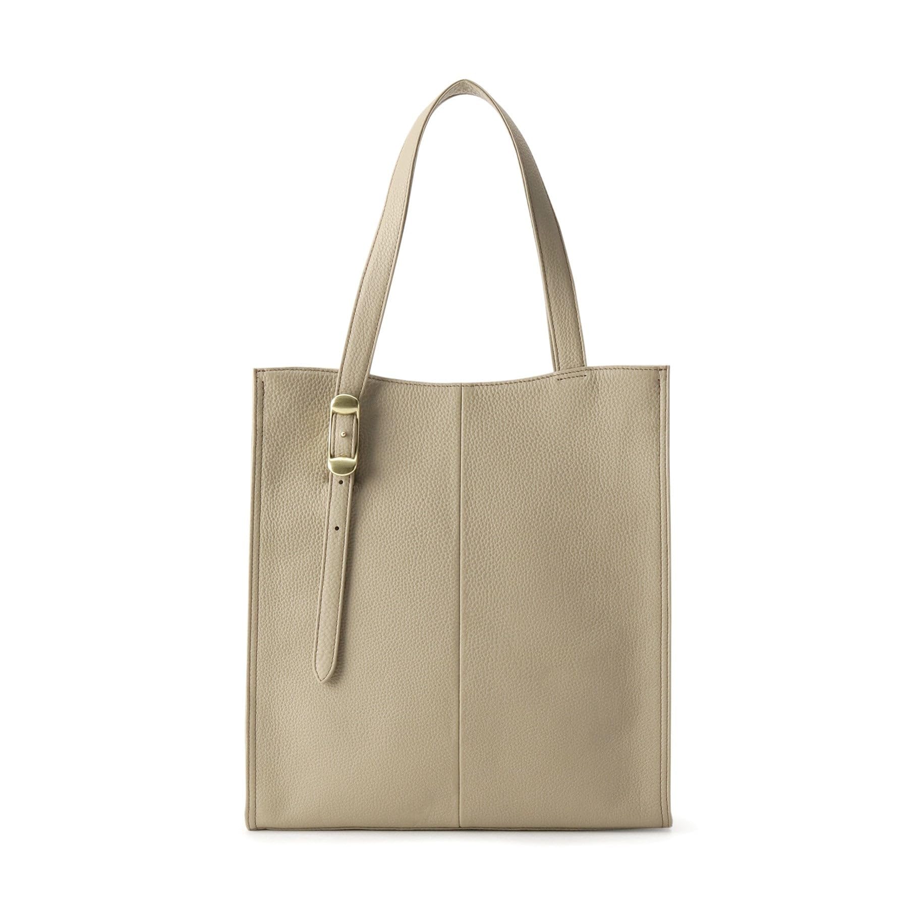 

Toff & Loadstone Slim Spruce Tote, Soft Shrink Tote Bag, Adjustable Shoulder Strap, Cowhide Leather, Laptop Storage, One Size, Taupe, Beige