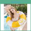 Inflatable Swim Ring For Adults British Style Print Double Airbags Underarm Design Eco-friendly Pvc Material