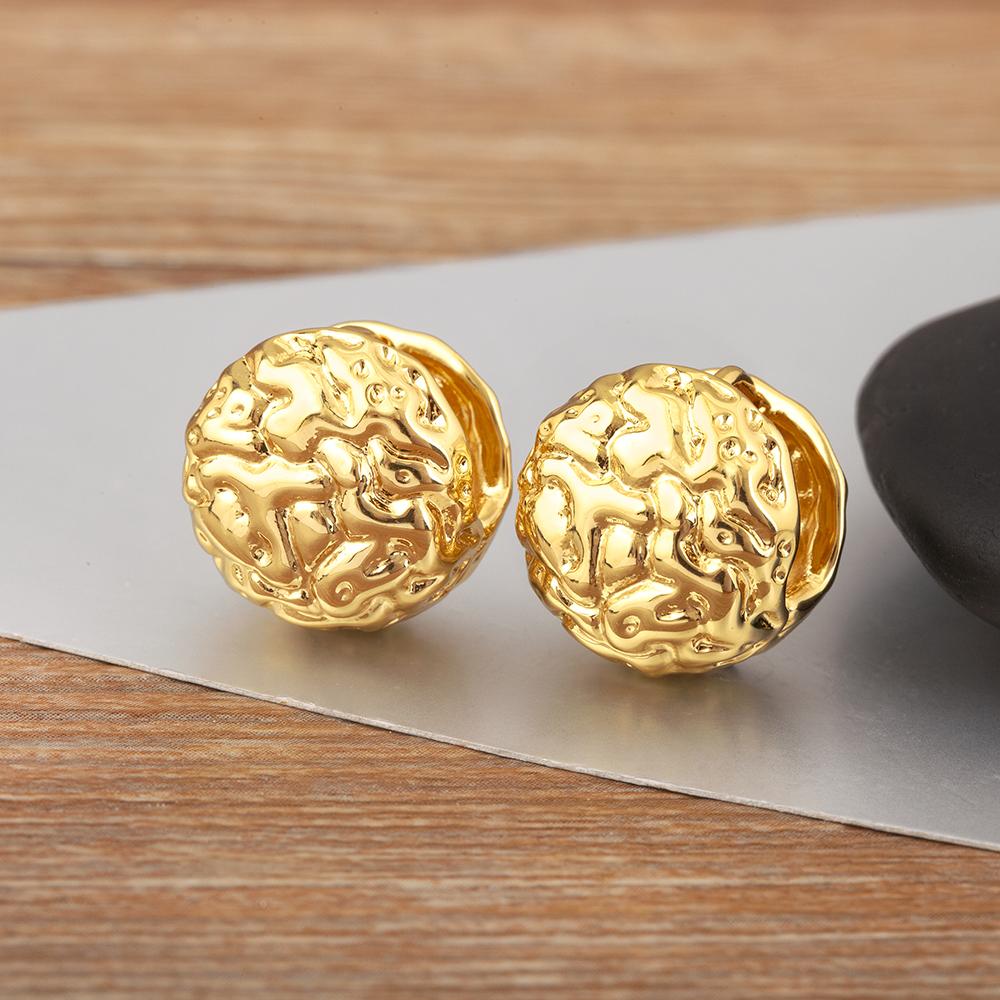

Nidin High Quality Round/Star Shape Ear Clip Earrings No Piercings Fake Cartilage For Female Copper Personality Jewelry Gifts