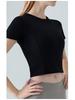 Spring Summer Women's Quick-Dry Short Sleeve Round Neck Yoga & Fitness Top