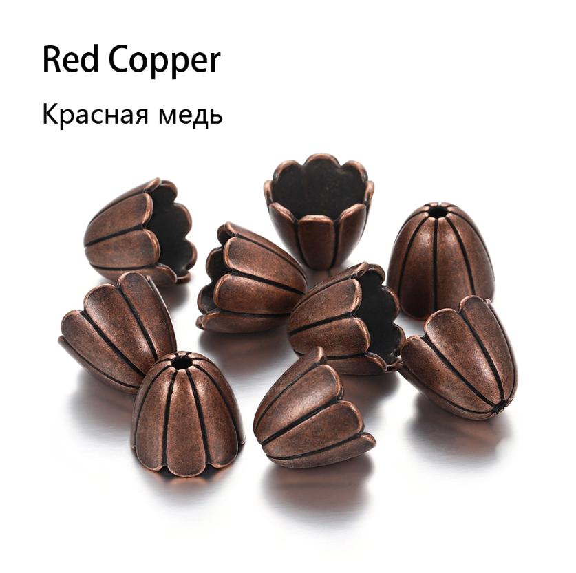 4Style 2Pcs/Lot Alloy Hollow Flower Beads Caps End Cap Connectors for DIY Earrings Jewelry Findings Making Component Accessroies