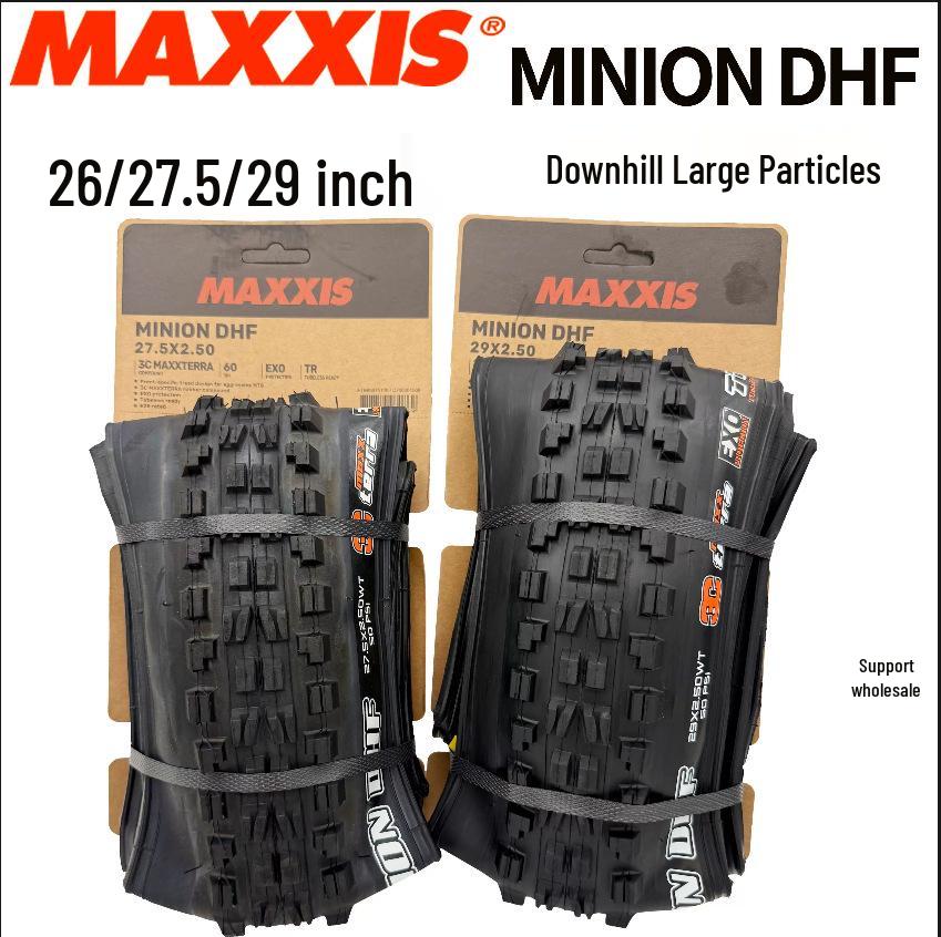 

Бескамерная покрышка Maxxis DHF, 26/27,5/29x2,3/2,4/2,5, с крупными грунтозацепами для Downhill и AM. Steel wire tire 26X2.35