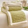 Thickened Coral Fleece Bed Blankets for Winter Warm Soft Imitation Lambs Wool Jacquard Blankets for Bedroom Sleeping Sofa Throw