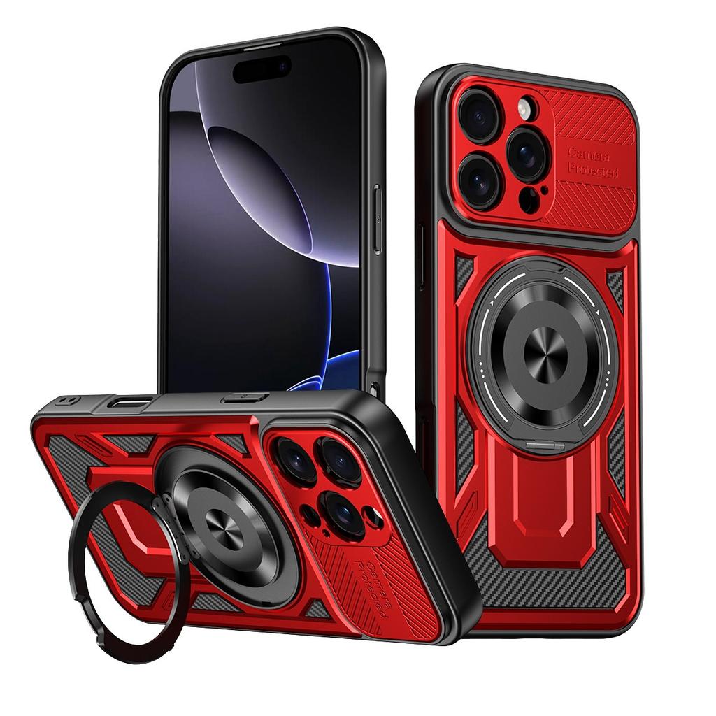 360° Rotatable Magnetic Phone Case for iPhone 16 15 14 13 12 11 Pro Max With Kickstand Shockproof Anti-Drop Cover for Magsafe