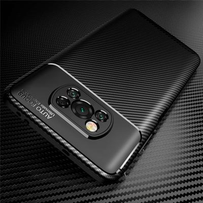 Do obudowy PocoPhone X3Pro matowe miękkie etui z włókna węglowego nadaje się do Xiaomi Poco X 3 X3 Pro NFC PocoX3Pro silikonowe, odporne na wstrząsy etui na telefon