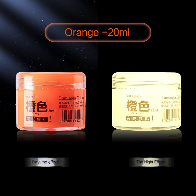Borrence Glow In The Dark Acrylic Paint Set 20ml 8-Color Hand-Painted Graffiti DIY Fluorescent Pigment Luminous Paint Waterproof