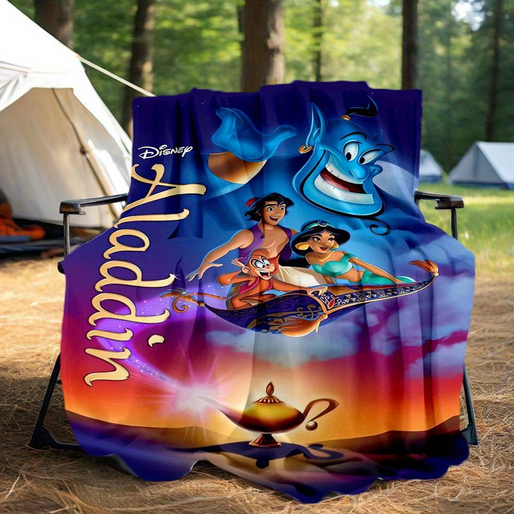 1 stk, Disney Aladdin Tegneseriepledd Festlig Julegave til Venn Mykt Kastepledd, Utendørspledd, Stue, Reise, Camping