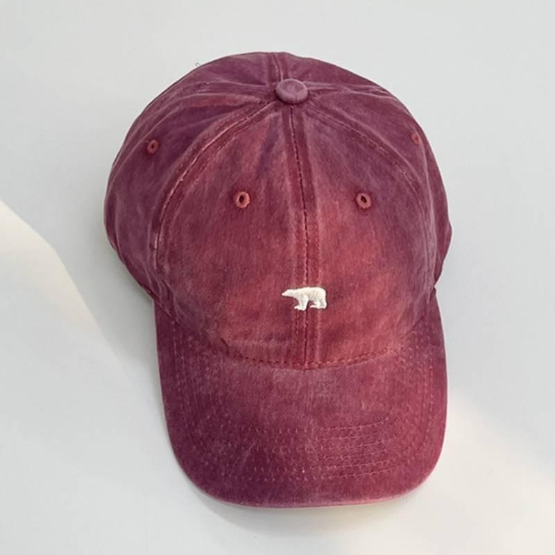 Chic Retro Pink Washed Cotton Duckbill Cap With Embroidery Perfect For Spring And Summer Outdoor Activities