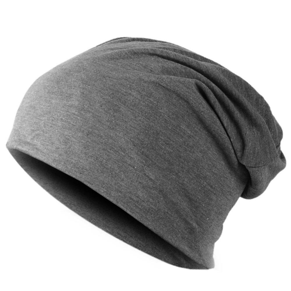 Men Women Fashion Knitted Hats Solid Color Soft Cotton Hip-hop Slouch Beanies