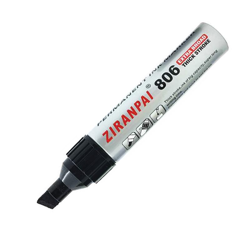 

3 Color Large-Capacity Marker 10mm Nib Oil-Based Big-Ended Marker Pen Refillable Waterproof Non-Erasable чорний