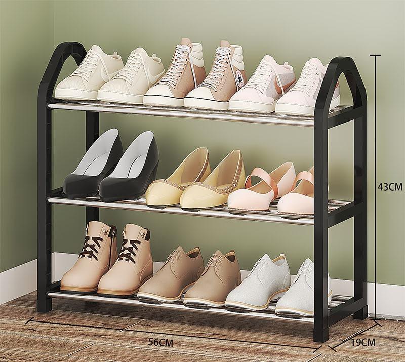 Multi-layer Assembly Simple Shoe Rack, Dustproof Storage Shoe Cabinet Dormitory Home Solid Metal Shoe Rack