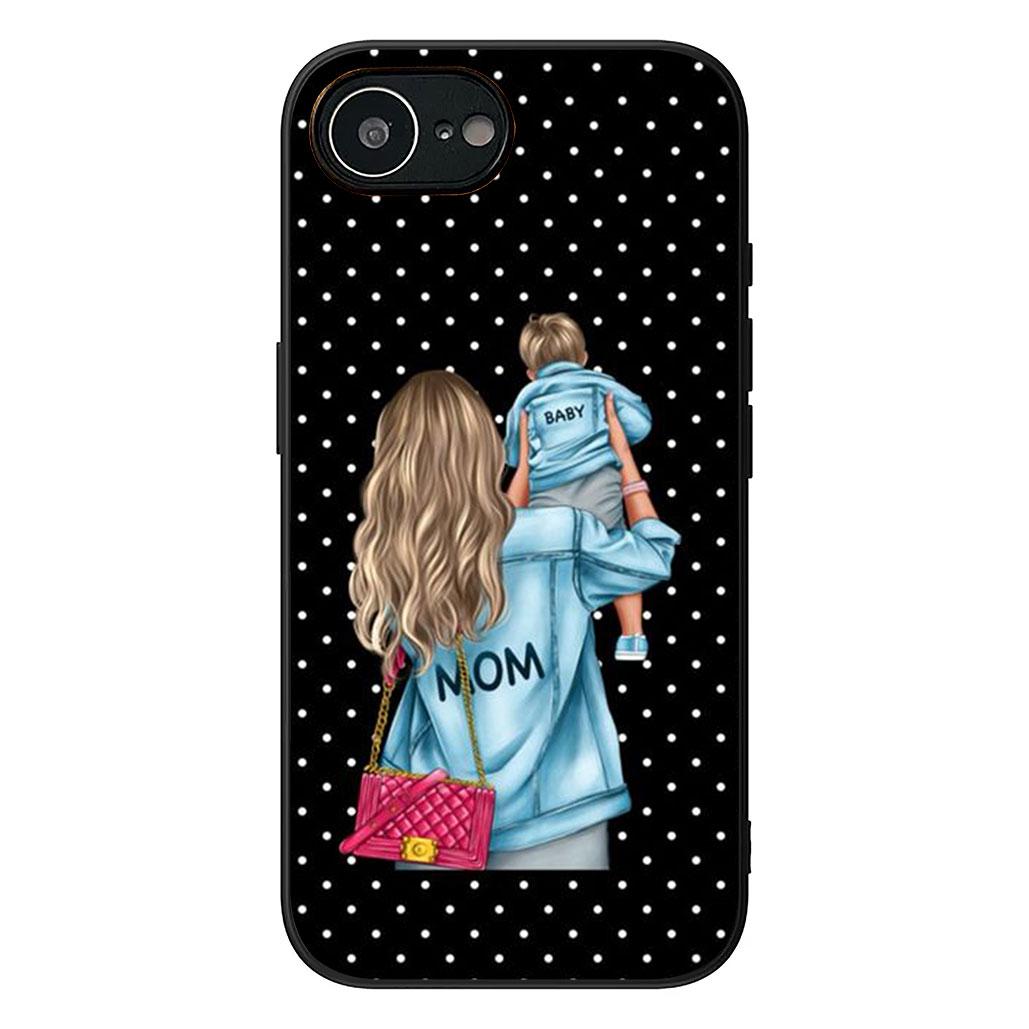 

Woman Baby Girl Mom Family Boy Phone Case for Apple iPhone 16 17 Air 14 15 Pro Max Plus 16+ 16E 14+ ProMax Cover Casing iPhone 14 Plus