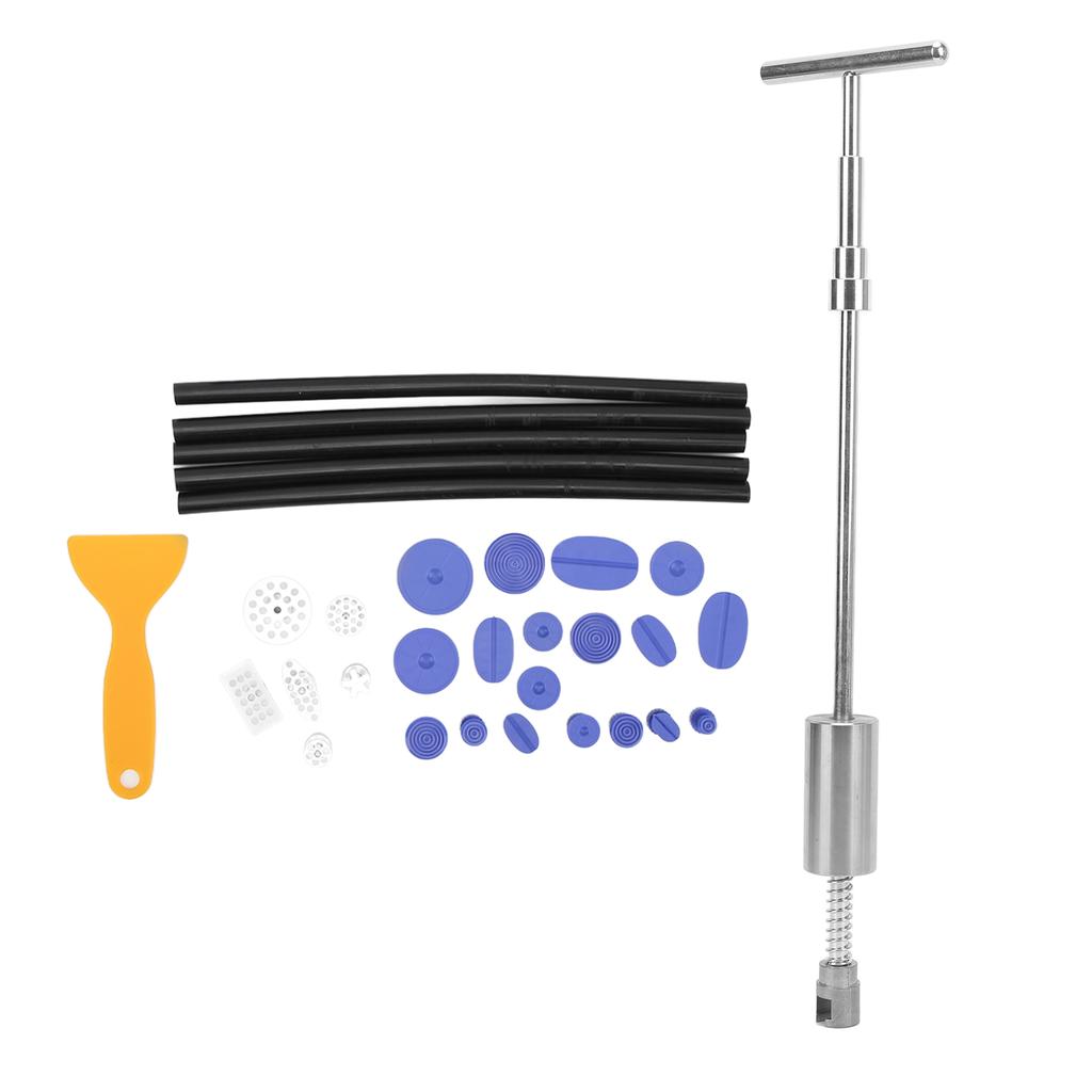 33pcs set Paintless Dent Removal Puller T Bar with Pulling Tabs Scraper for Auto Car Body Damage Repair