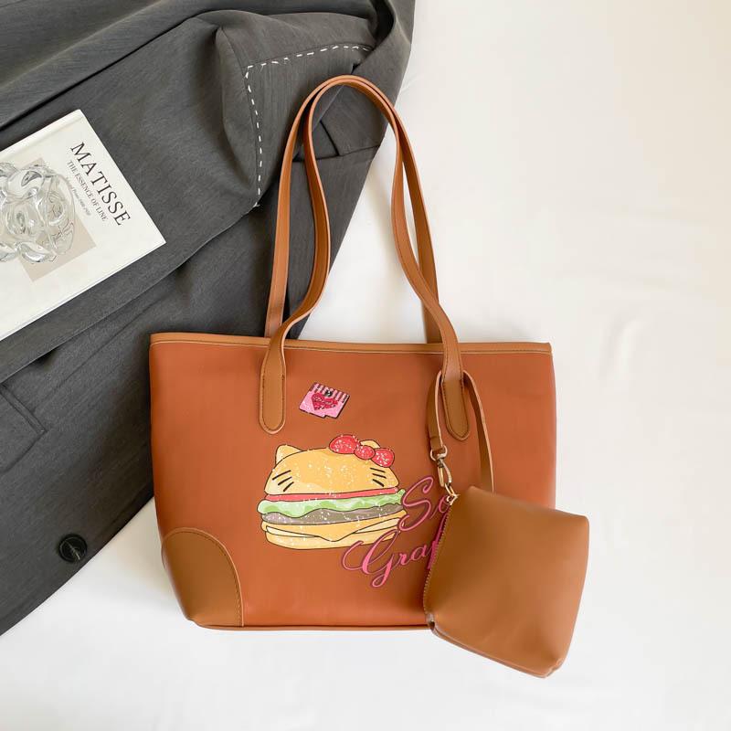 

Сумка женская большой вместимости новая на плечо подмышку модная простая сумка-тоут ретро сумка