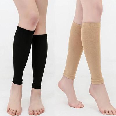 1Pair Sports Calf Support Sleeves Leg Footless Compression Socks Fit for Splints Varicose Veins Lymphedema Running Cycling