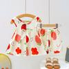 Girls' Summer Cotton and Silk Sleeveless Two-piece Floral Floral Floral Pattern Set