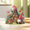 Acrylic Special Shaped Forest House Diamond Painting Desktop Ornaments Kit 5D DIY Diamond Art Tabletop Decorations for Beginner