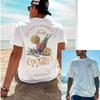 COCKTAILS DRINKS Printed T-shirt Men Summer Beach Short Sleeved Tops Unisex Casual Loose T Shirts Street Men's Cotton Tees