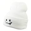 1pc Cute Expression Embroidered Knitted Hat Winter Warm And Versatile Couple Hats For Men And Women