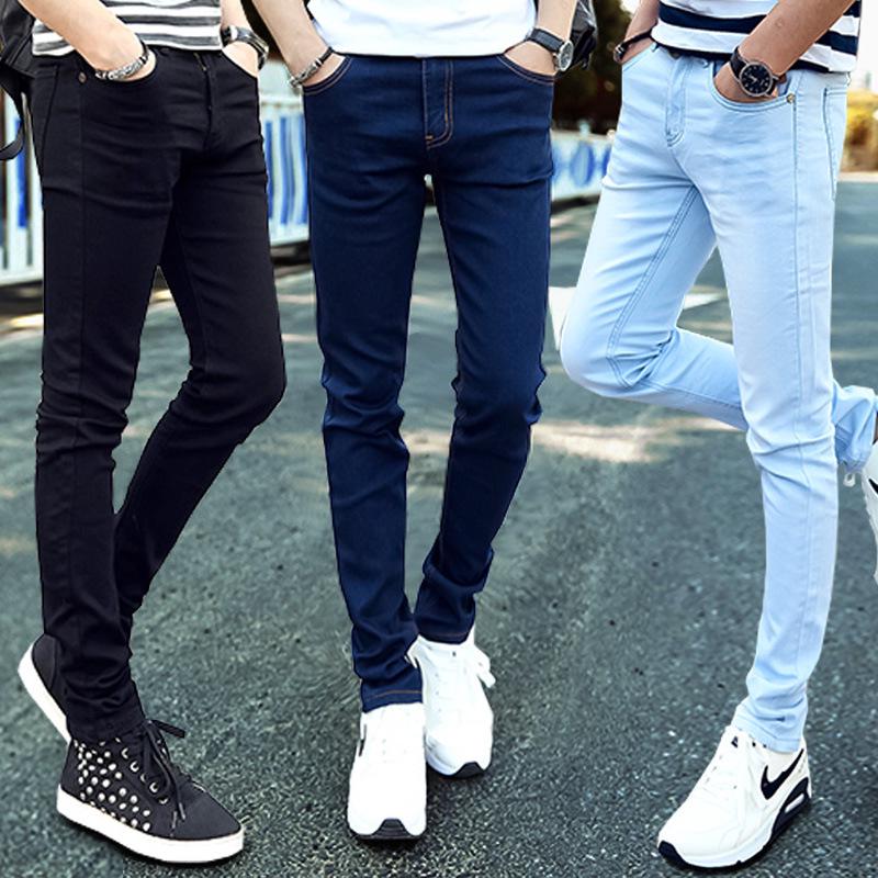 Męskie elastyczne dżinsy skinny slim fit