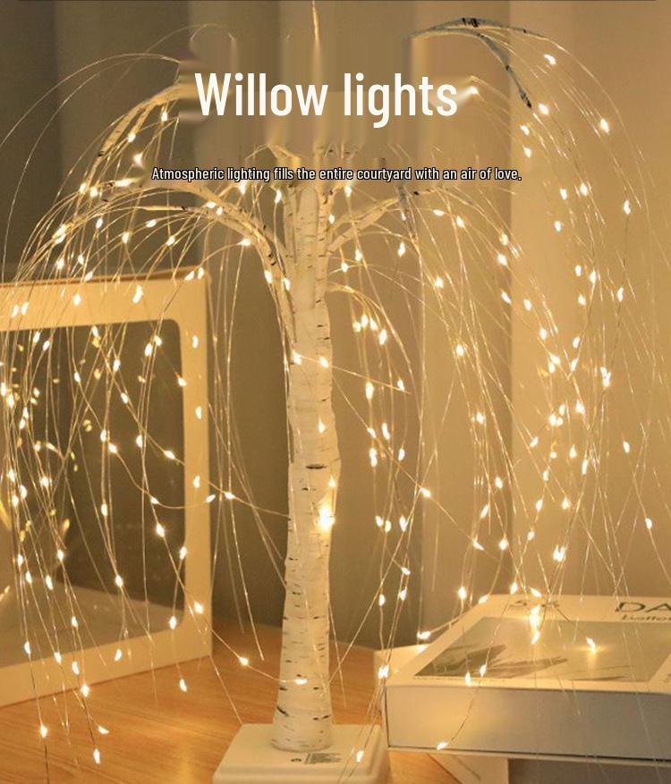 Cross-border Christmas LED Tree Lights: Indoor Copper Wire Firefly Decoration for Festive Arrangements
