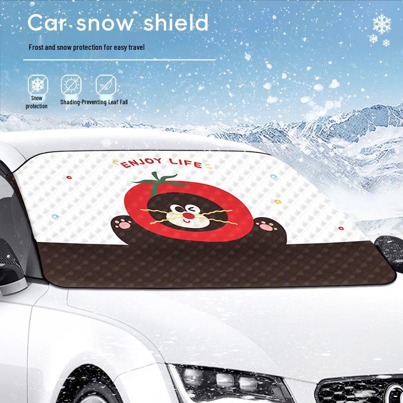 Cartoon Car Windshield Cover: Frost & Sun Protection for All Seasons