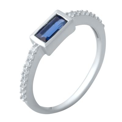 Srebrny pierścionek z nano szafirem 0,31 ct (2021780)