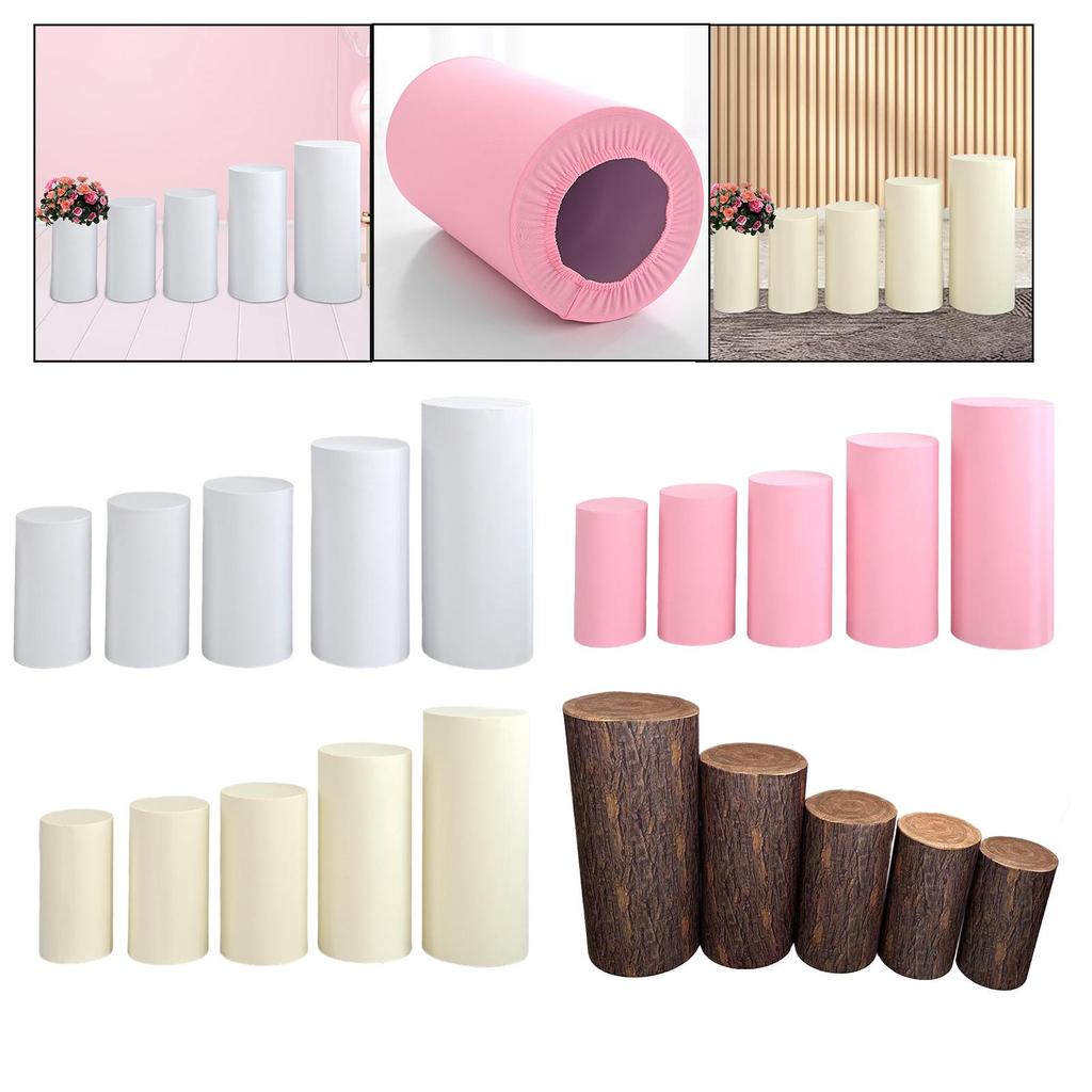 5 . Cylindrical Socket Holder Covers, Dessert Pedestal Covers, Fashion Soft Cylinder Socket Covers for Wedding Events
