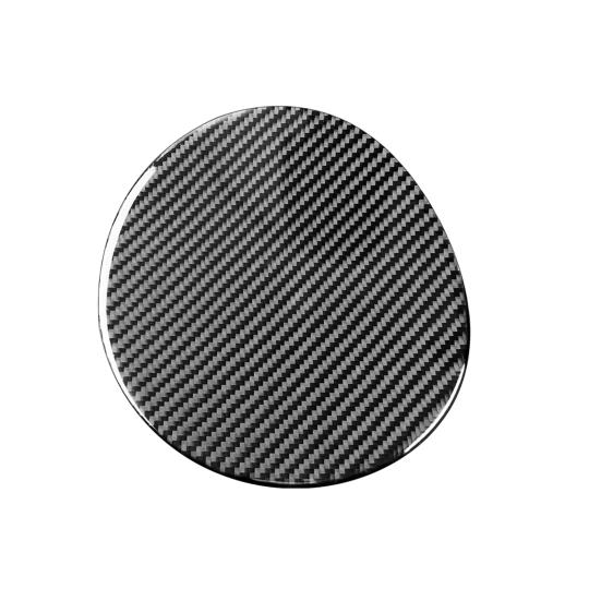 Fuel Tank Panel Cover Easy Installation Strong Sticky Carbon Fiber Black Fuel Tank Cap Sticker for Toyota Tundra 2014-2018