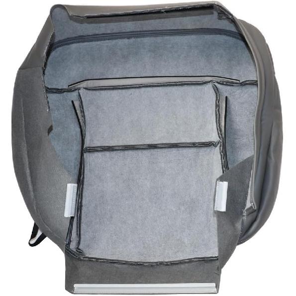 GXARTS Front Driver Side Bottom Lower Replacement Leather Seat Cover Gray #QB Compatible with Ford F150 2004 2005 2006 2007 2008