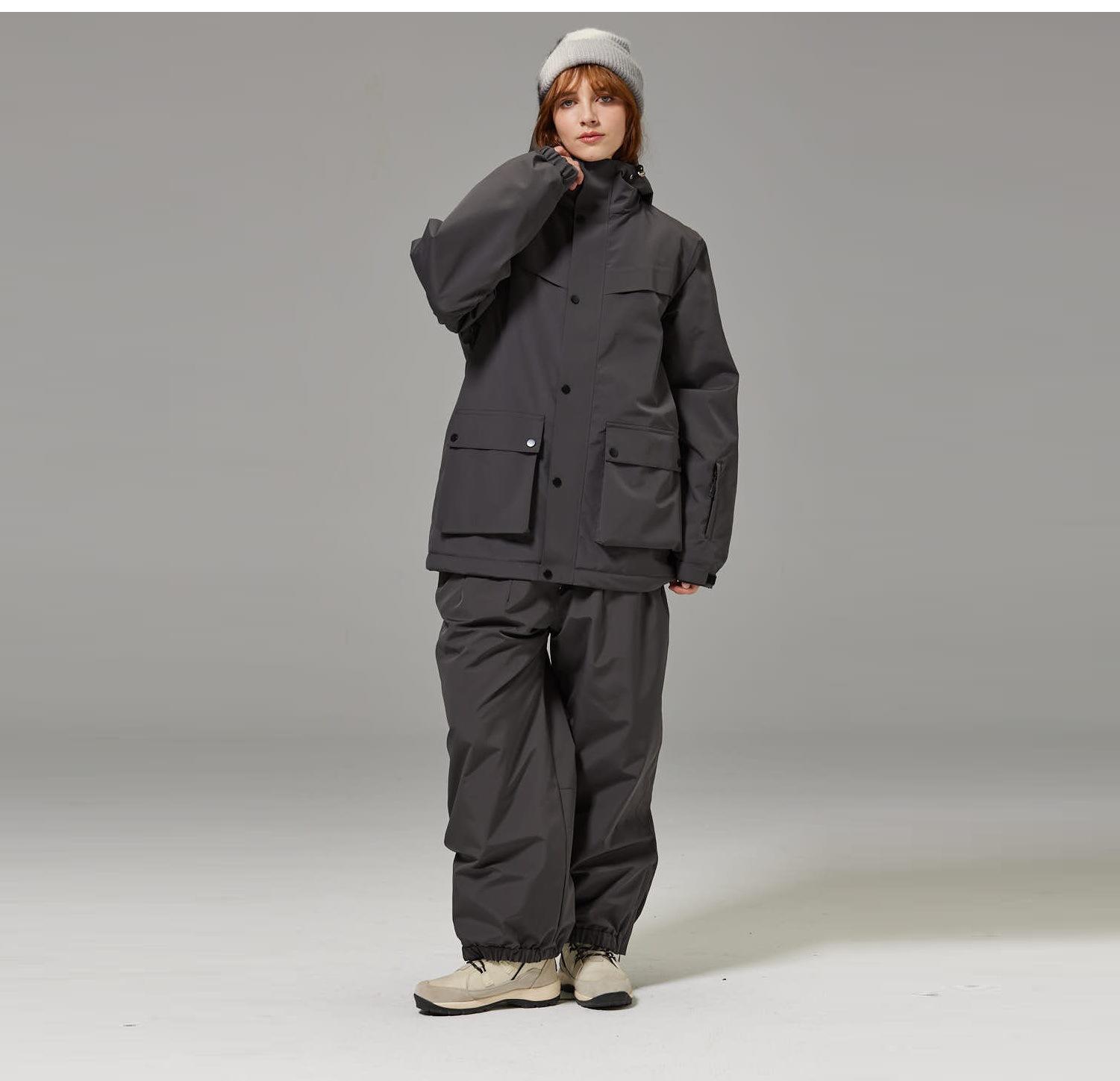 

Женский лыжный костюм для улицы, зимний, теплый, для сноубординга, водонепроницаемый, ветрозащитный, комплект лыжных курток и брюк для женщин, дышащий, утепленный, снегозащитный костюм XXL темно-зеленого