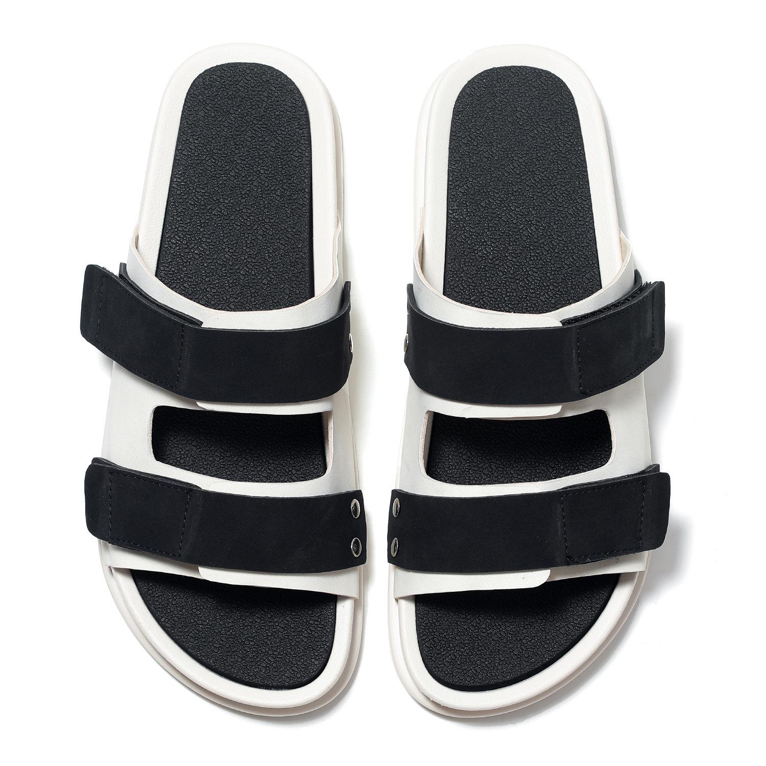 

Повседневные нескользящие тапочки для мужчин 2024 года, новые популярные летние туфли на толстой подошве, классические пляжные мужские сандалии, мужская обувь 44-45 белый