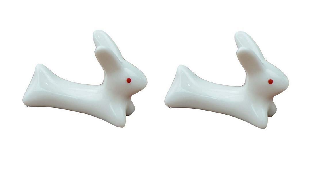 

Tableware East Cute Rabbit Chopstick Ceramic Rabbit Chopstick Rests Set of Rests, (Piece 2)