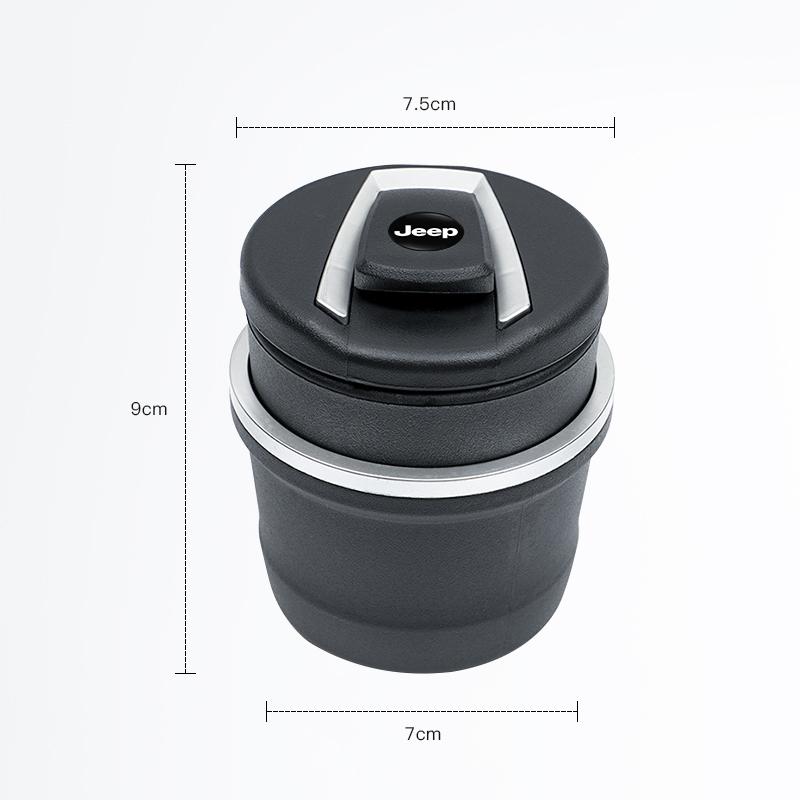 Getränkehalter Tragbares LED-Licht Auto-Aschenbecher Abnehmbarer Zigarettenaschebecher Für Jeep Grand Cherokee Wrangler JK Gladiator Compass Re