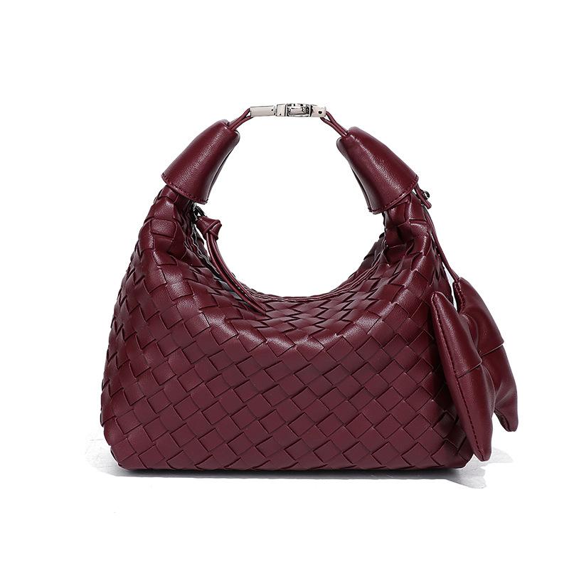 

Bag Women s 2025 New Handwoven Bag Portable Lunch Box Bag Texture Trendy Casual Shoulder Oblique Span Bag