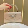 Fashion Rhinestone Bow Evening Bag Shoulder Bags Glitter Gold Silver Black Chain Crossbody Bag High-end Luxury Women Clutch Bags