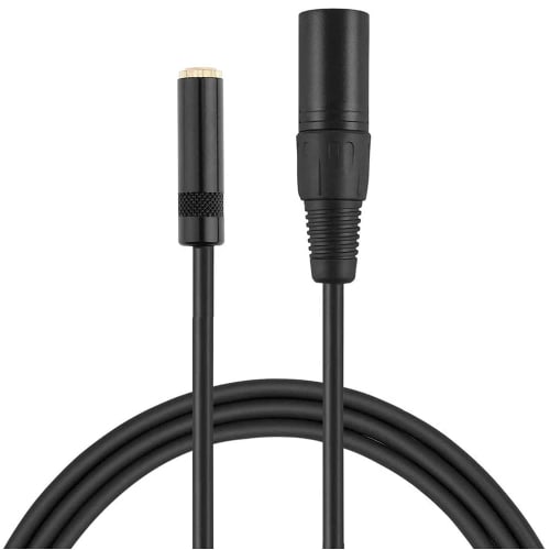 dyhngnfc XLR Conversion Cable, 3.5mm Female to XLR Canon Male, Speaker/Mixer/Microphone Cable, Audio Extension Cable (0.5M)