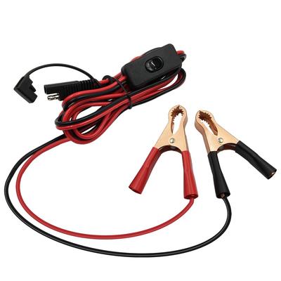 HayEastdor 8.2ft/2.5m SAE - Alligator Clip Wire Harness with Switch 16AWG 2Pin SAE