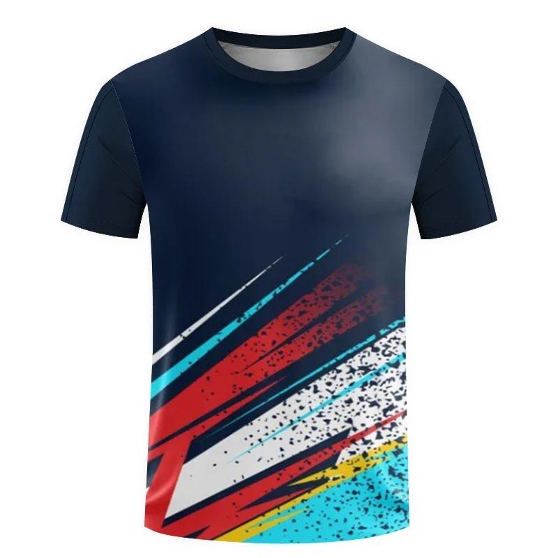 Men's quick-dry sports comfortable T-shirt, casual loose short-sleeve round neck simple top