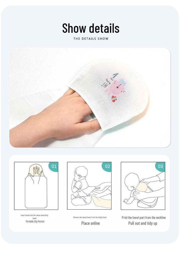 Toalhas de Gaze Absorventes de Suor de Algodão de 4 Camadas para Bebês, 3 Peças, para Recém-Nascidos e Crianças Pequenas